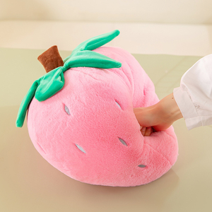 Bán buôn siêu mềm dâu tây đồ chơi sang trọng trẻ em nhồi bông trái cây búp bê với PP bông điền quà tặng và phụ kiện nhà - Product Image 4