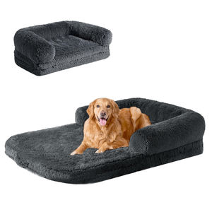 Faltbares Rechteck Luxus Katzen bett Cave & <span class=keywords><strong>Dog</strong></span> Raised Pet Couch Bett mit ortho pä dischem Memory Foam Beruhigender rutsch fester Boden - Product Image 1