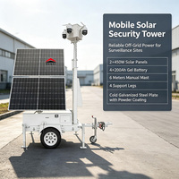 Caméra de surveillance sur remorque à énergie solaire avec panneaux solaires 2*450W pour la surveillance des expositions d'art
