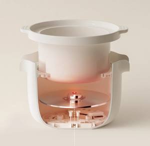 Cuisinière Électrique Intelligente en Céramique à <span class=keywords><strong>Micro</strong></span>-Pression 1,2 L 300 W, Mijoteuse Rapide avec Capteur de Température pour Riz, Soupe, Aliments pour Bébé, Usage Domestique - Product Image 3