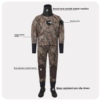 Combinaison de plongée sèche 5 mm à double valve, entièrement étanche, avec éponge de compression CR, pour adulte, hiver et automne, fermeture éclair étanche KBM, importée