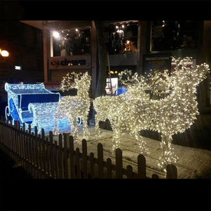 Festival Decoraciones grandes <span class=keywords><strong>Gigante</strong></span> Tamaño real <span class=keywords><strong>Ciervo</strong></span> de Navidad Al Aire Libre Reno de Navidad Decoraciones navideñas - Product Image 3