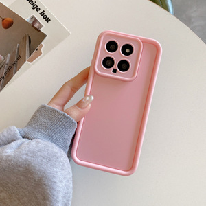 เคสโทรศัพท์แฟชั่นสำหรับโทรศัพท์มือถือ Xiaomi 14นิ้วแบบเต็มตัวเคสป้องกัน K70สีแดงมีซิลิโคนแบบเรียบง่าย DIY นิ่ม - Product Image 5