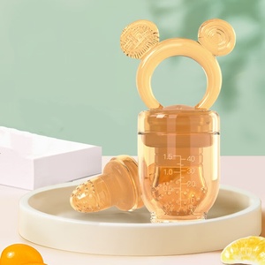 Ciuccio per Frutta Fresca per Bambini Personalizzato <span class=keywords><strong>2</strong></span> in 1, Massaggiagengive Senza BPA in Silicone Alimentare, Ciuccio Alimentatore per Frutta per Neonati - Product Image 6
