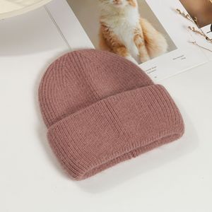 Di alta qualità Skullies invernali caldi da <span class=keywords><strong>uomo</strong></span> cappellino lavorato a maglia cappello soffice con pelliccia di Angora a coste in maglia con cuffia cappello per donna <span class=keywords><strong>uomo</strong></span> - Product Image 6