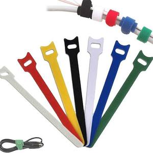 Кабельные стяжки Velcroes free12 мм нейлоновые желтые кабельные стяжки с индивидуальным логотипом напечатанные спина к спине кабельные стяжки - Product Image 3