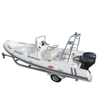 Bateau semi-rigide en Hypalon et fibre de verre de 6,80 m, fabrication taïwanaise, vente chaude 2019, avec certificat CE