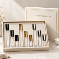 Flacon pulvérisateur en verre de 5 ml, 10 ml, 15 ml pour échantillon de parfum, kit de voyage, atomiseur miniature rechargeable, flacon vide, coffret cadeau