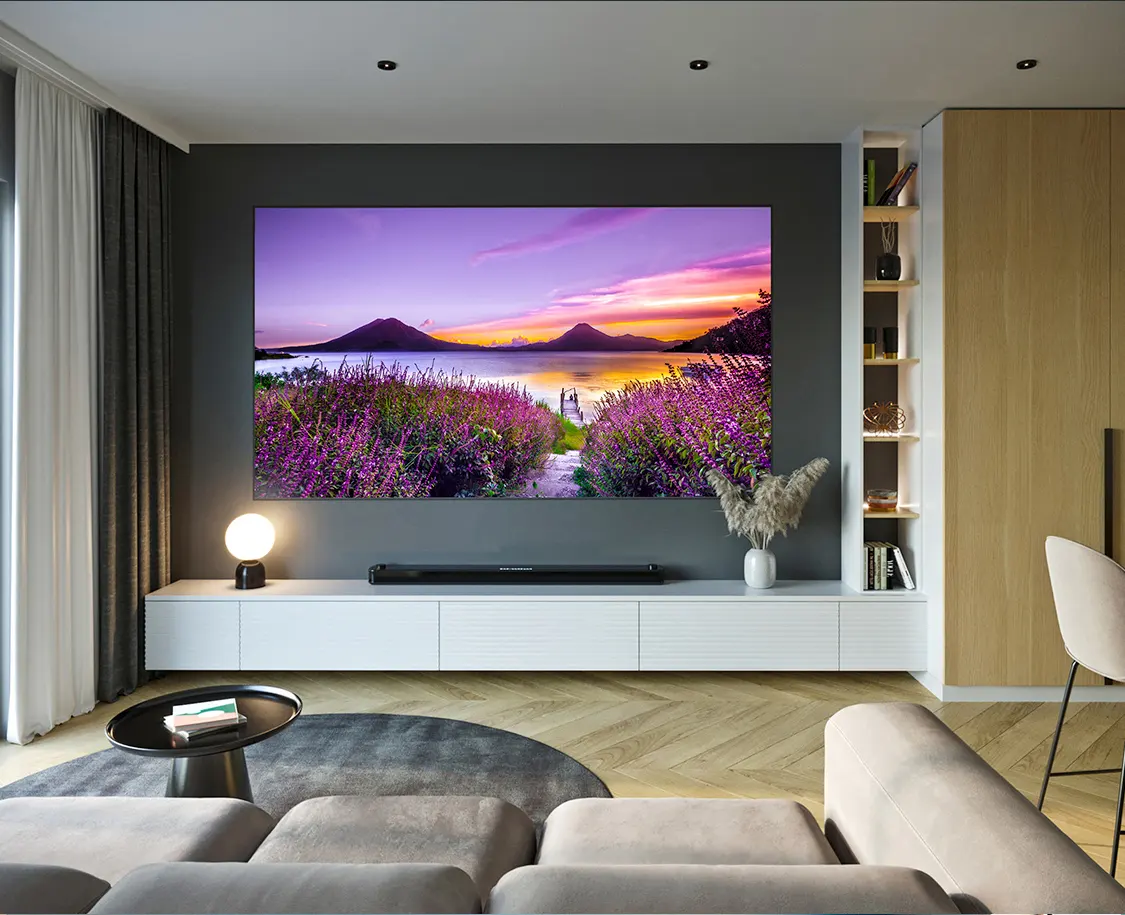 Wupro Nieuwe Cinema- Level Cbsp 120 Inch Uitstekend Contrast Ust Alr Projectiescherm Pet Crystal 4K Clr Projectorscherm