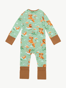 Ropa de bebé con estampado de León de fibra de bambú suave, pijamas con cremallera de bambú, mameluco de bambú con cremallera doble para bebé, mitones - Product Image 2