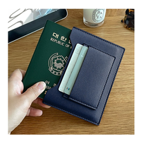 Portefeuille de voyage fait main YY, étui de passeport en cuir PU imperméable, organiseur, rangement de documents personnalisable, cuir