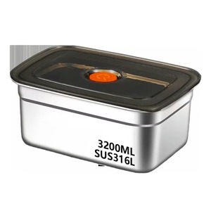 Syh1068ステンレス製キッチンオーガナイザー鮮度保持食品グレード弁当箱冷蔵庫冷凍ランチフードパッケージ新生児用 - Product Image 2