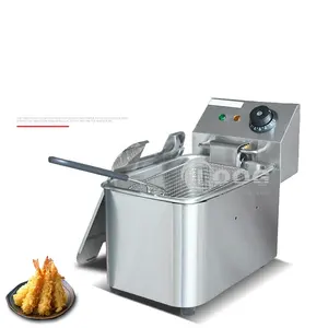 Commercial Popular Kitchen Equipment 1Tank Single Fryer Deep Flat Electric Fryer For Sale