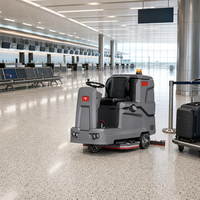 Nettoyeur de sols électrique autoporté CleanHorse X10 pour aéroports, machine de nettoyage de sols de 1000 mm pour les hubs de transport