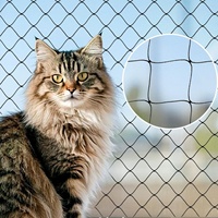 Filet de protection pour chat en fil d'acier renforcé, maille haute ténacité avec âme en acier pour une longue durée de vie, sécurité des balcons et fenêtres