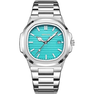 Nouvelle Arrivée 2024 Montre Homme Carrée en Alliage avec Bracelet Acrylique, Cadran Lumineux à Quartz, Style Affaires, Calendrier, Cadran à Aiguilles 42mm - Product Image 5