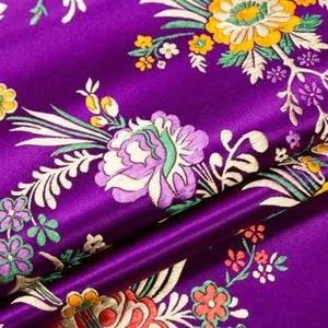 Floral Jacquard Luxury Quality Colorful Best Price Polyester Brocade Fabric For Holiday Vintage Clothing
