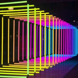 Tubo de luz led para decoración de bares y clubs, 360 grados, 1 metro, DC24v, 5050RGB, 360 píxeles, luces para interiores y exteriores