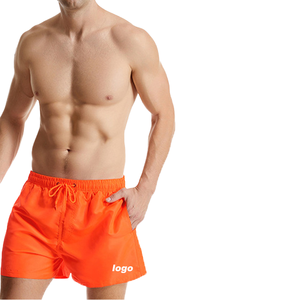 Shorts de Playa para Hombre con Logotipo Personalizado, Color Sólido, Cordón Ajustable, Cintura Media, Secado Rápido - Product Image 1