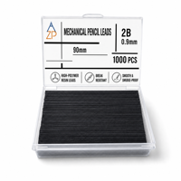 Recharges de mine en résine polymère noire de haute qualité, résistantes à la rupture, 2B 0,9 mm, 90 mm, grande capacité, 1000 pièces, vente en gros