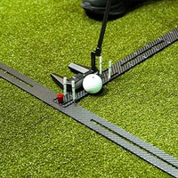 SwingPerfect Golf - Guía de Alineación de Trayectoria de Swing de Doble Riel de Fibra de Carbono 5 en 1 para Entrenamiento de Putt, Chipping, Hierro y Driver
