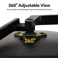 Miroir de remorquage universel HOMFUL à clipser, vue réglable à 360 degrés, support en nylon ABS pour camping-car, caravane et remorque
