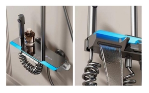 Juego de ducha con llave de Piano blanco para baño montado en la pared HG, juego de mezclador de ducha de lluvia de latón de lujo, juego de grifo de ducha de 4 Funciones