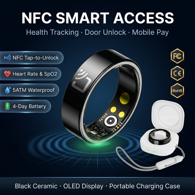 Health Care Ring Smart AI Analysis Heart Rate Sleep Activity Multisports Fitness Tracker Smart APP Anillo Inteligente 2026