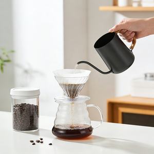 Cafetera de goteo de cuello de cisne larga y estrecha, 0.35/0.6L, color negro - Product Image 3