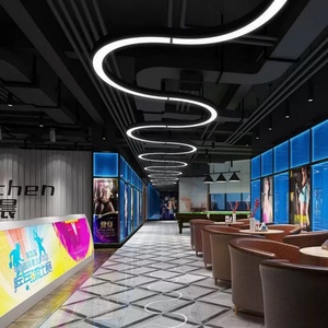 Diseño de Iluminación Interior Creativo, Lámpara Colgante LED en Forma de S, Luz Lineal Curva - Product Image 6