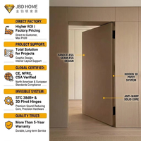 Porte invisible en aluminium et bois sur mesure, écologique, étanche, insonorisée, pour chambre à coucher, villa, cloison de pièce, avec revêtement en poudre