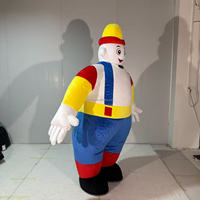 Costume de mascotte gonflable géant personnalisé de clown de dessin animé, tenue gonflable pour adulte, idéal pour les défilés et la publicité