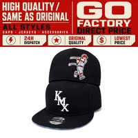 Op voorraad geborduurde patches nieuw ontwerp 5-panel gebogen klep pet snapback cap klassieke baseball fitted gorras voor heren