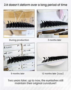 Extensions de cils individuelles en cheveux synthétiques 0.05 CC, volume intense, plateau noir mat, marque privée, vente en gros - Product Image 6