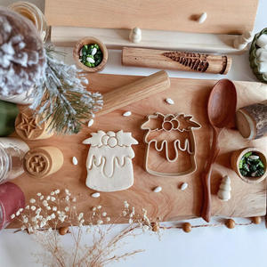 Navidad cortador de galletas Happy Holidays <span class=keywords><strong>Garland</strong></span> galleta 3D impreso PLA Fondant masa plastilina Play-Doh cortador de arcilla - Product Image 5