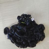 Cabello 100% Natural Liso, Cabello Camboyano Natural a Granel, Cabello Remy Natural, Cabello Rizado Birmano Boho, Cabello Natural Vietnamita de un Solo Donante para Crochet
