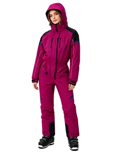 Mono de esquí con estampado <span class=keywords><strong>impermeable</strong></span> de una pieza, <span class=keywords><strong>traje</strong></span> de nieve transpirable para invierno, capucha de talla grande para mujer, mono deportivo al aire libre, <span class=keywords><strong>traje</strong></span> - Product Image 1
