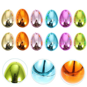 Bright Plating Empty Easter Egg Happy Easter Decorations Eggs DIY Craft Plastic Fillable Easter Egg Ornament