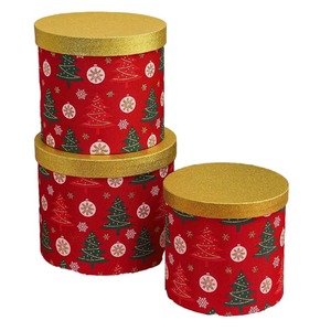 Christmas <b>Round</b> <b>Gift</b> Folding <b>Gift</b> Set Trio - Customizable according to demand - Product Image 4