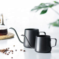 350ml 600ml col de cygne verser sur la bouilloire à café Barista Standard théière à café en acier inoxydable