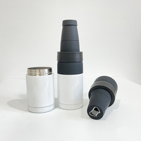 Bouteille de bière de Soda de 12oz par sublimation blanche et peut refroidir la bouteille 3 en 1 revêtue de poudre Thermos pour cadeaux personnalisés
