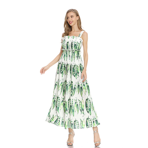 Nouvel Été Vintage Imprimé Pois Robe Bustier Transparent Poitrine Bretelles Grande taille Robe Femmes - Product Image 3