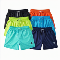 Shorts de Playa para Niños Unisex con Estampado de Vida Marina, Anti-UV, Secado Rápido, Traje de Baño Informal de Spandex/Poliéster