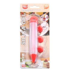 Custom Wholesales DIY Baking Supplies 6 Inches Red Silicone <b>Cake</b> Decorating <b>Pen</b> with 3 Nozzles - Product Image 4