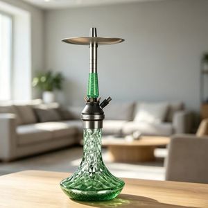Accessoires portables pour chicha de style européen russe en aluminium de 19 pouces : tuyau, plateau et pinces - Product Image 3