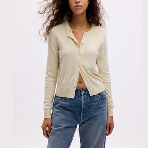 <span class=keywords><strong>Cardigan</strong></span> lavorato a maglia all'ingrosso <span class=keywords><strong>Cardigan</strong></span> con scollo a V da <span class=keywords><strong>donna</strong></span> in <span class=keywords><strong>cotone</strong></span> con bottone - Product Image 4