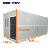 Maison de conteneur préfabriquée à faible coût de 20 pieds, garage à assemblage rapide, maison de conteneur portable pliable