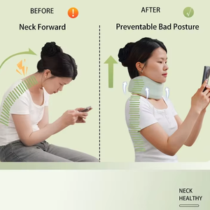 HEZHENG penguat leher kustom dukungan busa lembut kerah serviks leher pereda nyeri leher pemijat Anti rendah kepala untuk siswa anak-anak Kesehatan - Product Image 5