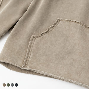 Shorts cargo unisexes en coton 100% à cordon de serrage, coupe ample, style streetwear, personnalisables, séchage rapide, respirants pour hommes - Product Image 1