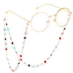 <span class=keywords><strong>Porte</strong></span>-<span class=keywords><strong>lunettes</strong></span> en perles de cristal colorées, chaîne de <span class=keywords><strong>lunettes</strong></span> de mode pour femmes, accessoires pour les yeux, lanière de masquage, lanières, cordon de <span class=keywords><strong>lunettes</strong></span> de soleil - Product Image 1